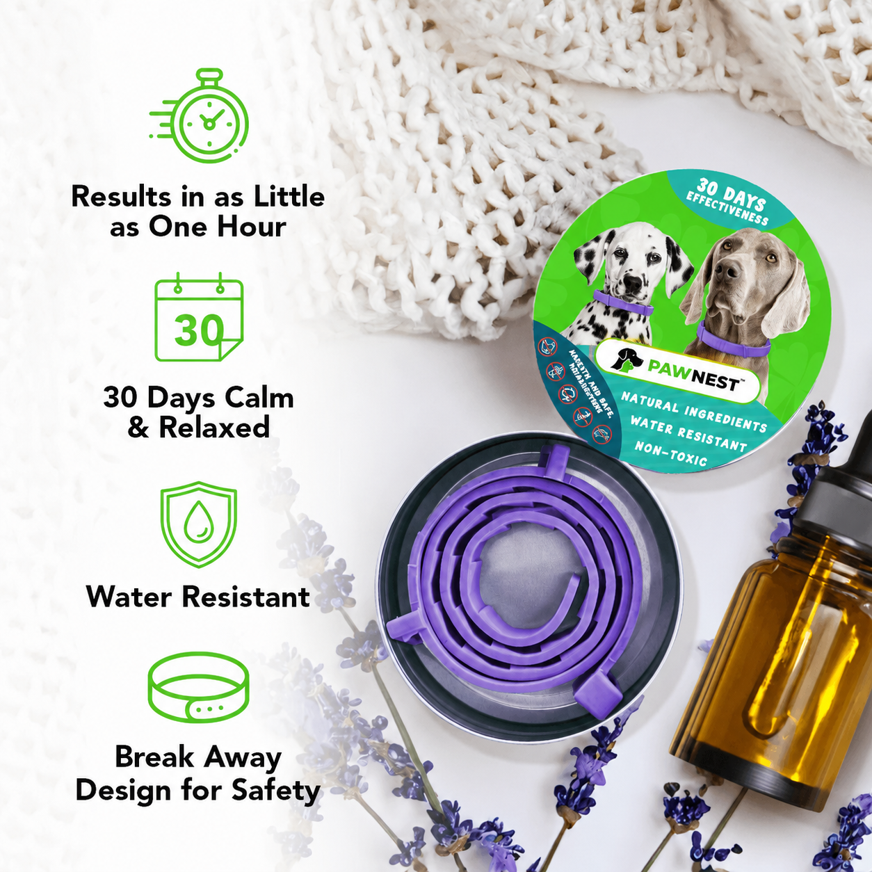 PawNest™ - Natural Pheromone Calming Collar for Dogs