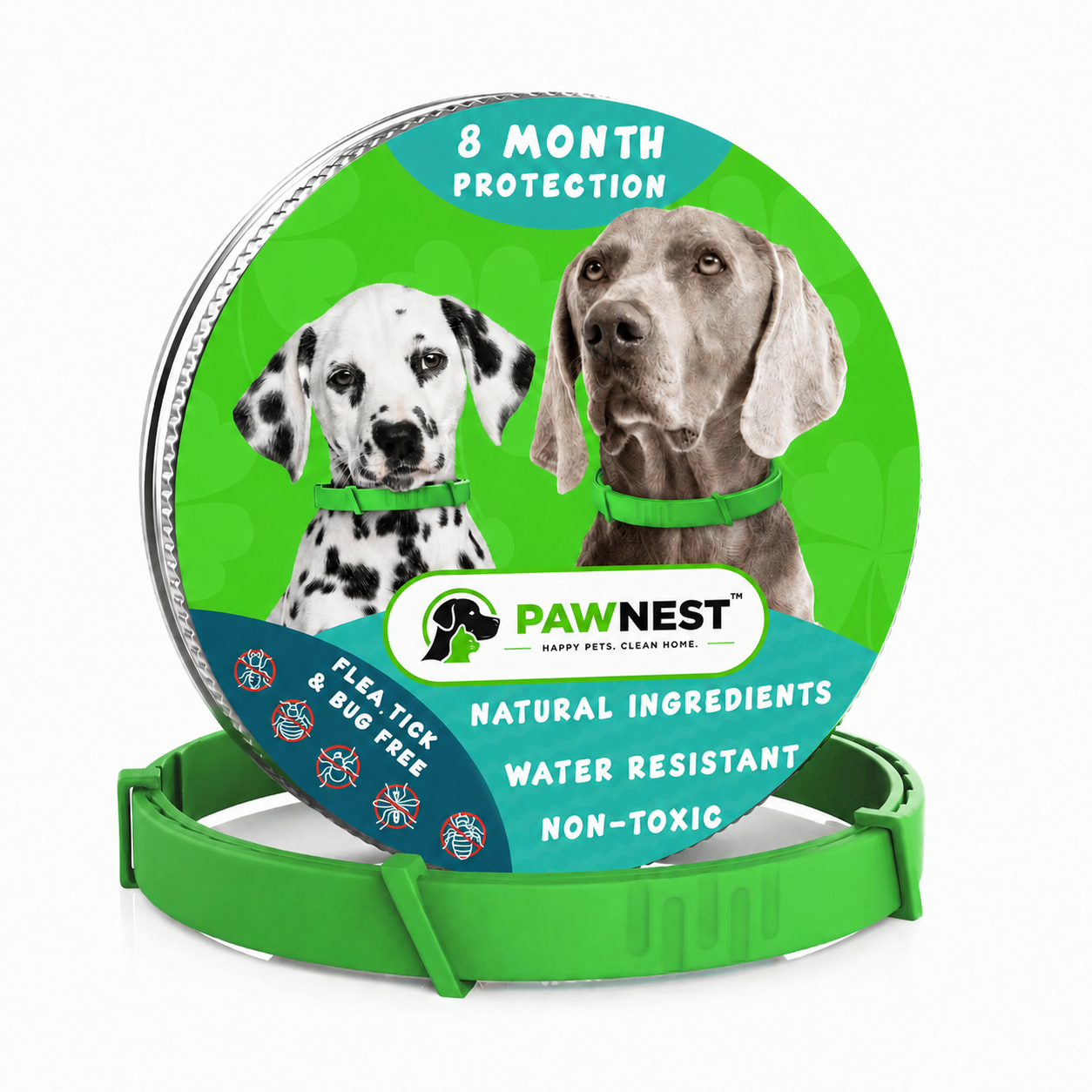 PawNest™ - 8 Months All Natural Flea and Tick Collar for Dogs