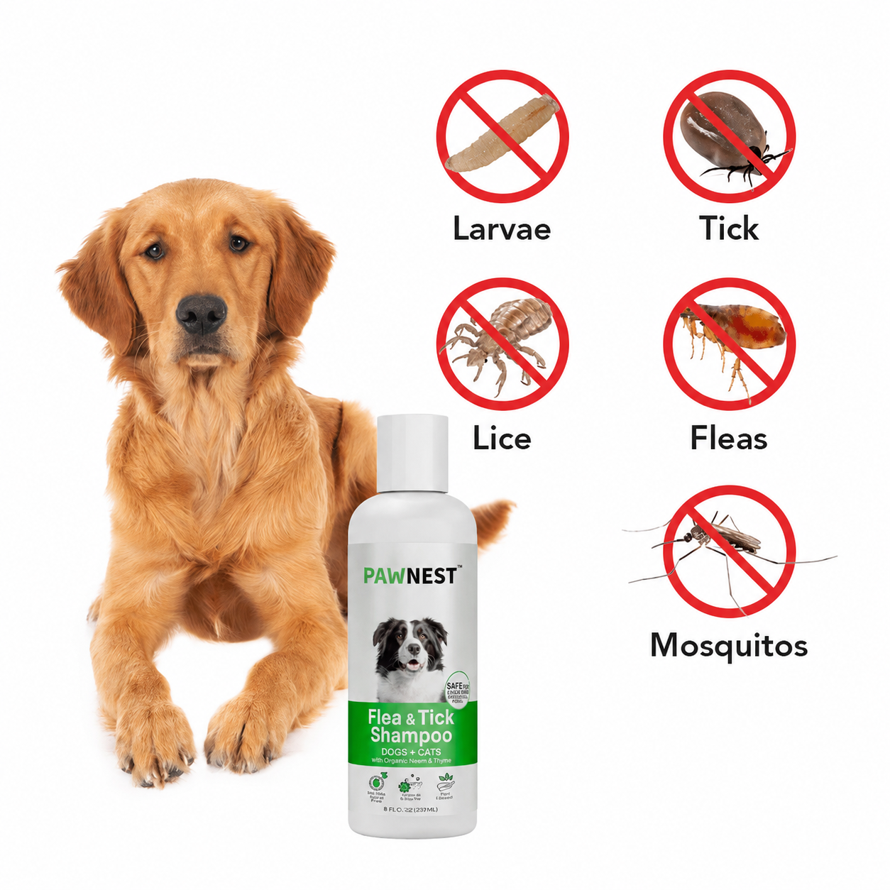 PawNest™ - Flea & Tick Shampoo for Dogs